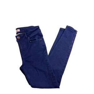 Ted baker blue denim jean 28 skinny leg zip ankle h629
